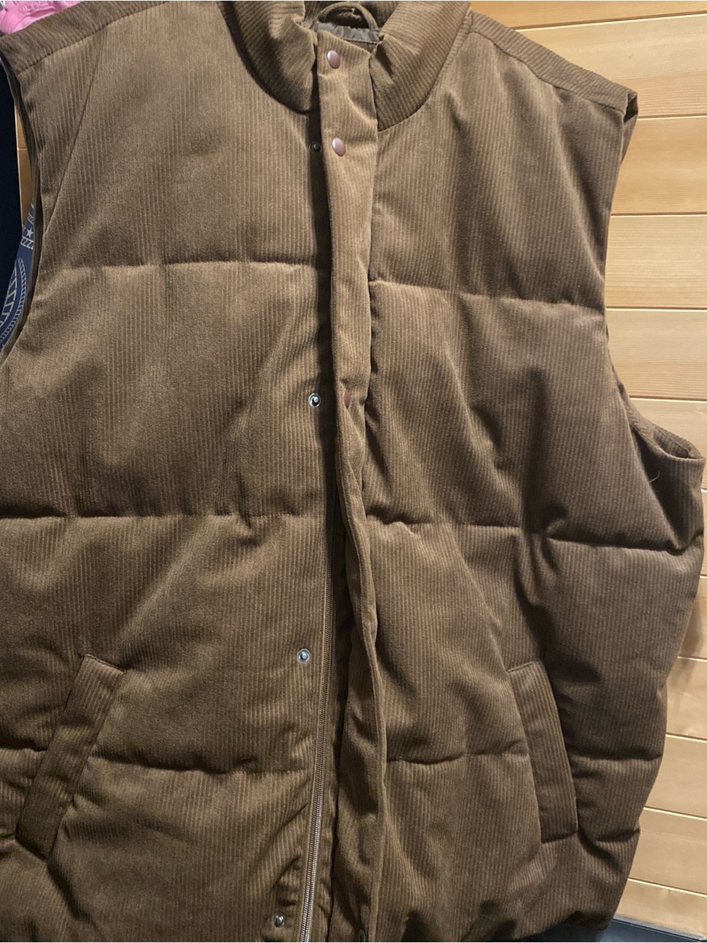 Old Navy Brown Corduroy Puffer Vest